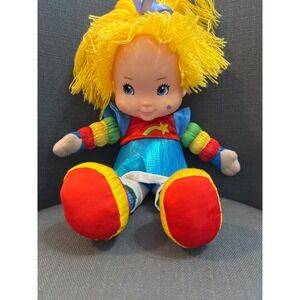 Rainbow Brite 40 Years Anniversary Plush Doll Yellow Hair Blue Dress‎ Star